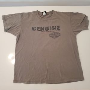 Harley Davidson Motorcycles Green T Shirt Genuine Men's Size XL Las Vegas